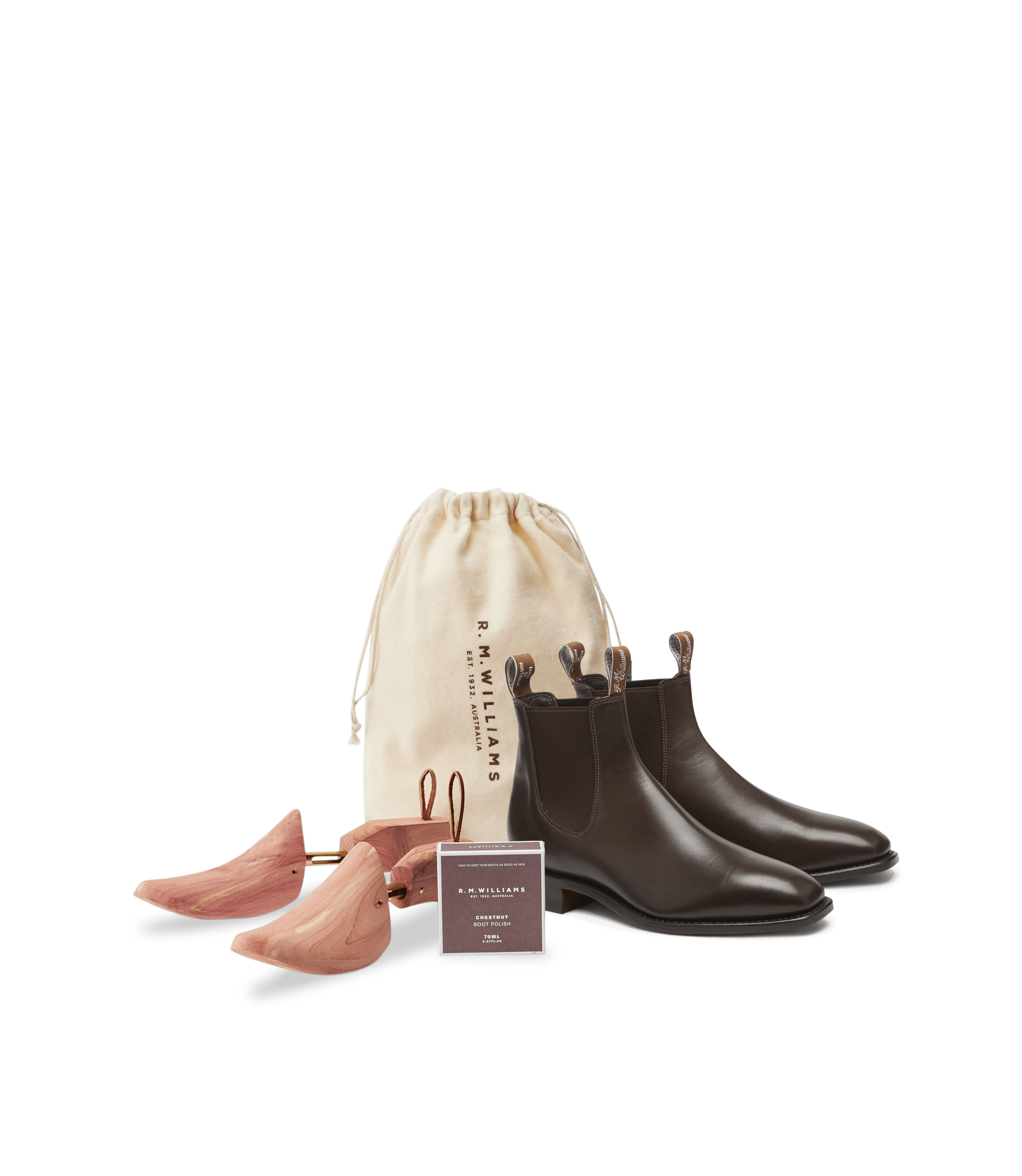 Signature Craftsman boot chestnut veal calf leather