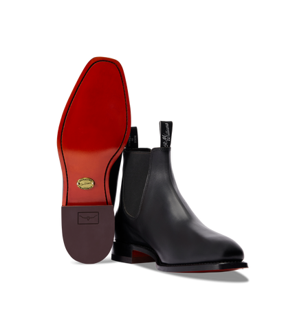 Signature Craftsman boot black veal calf leather