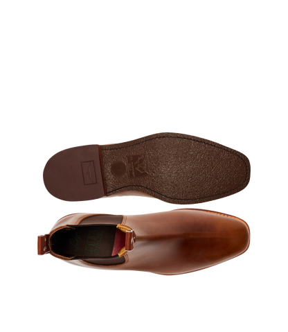 Craftsman boot caramel pull-up leather