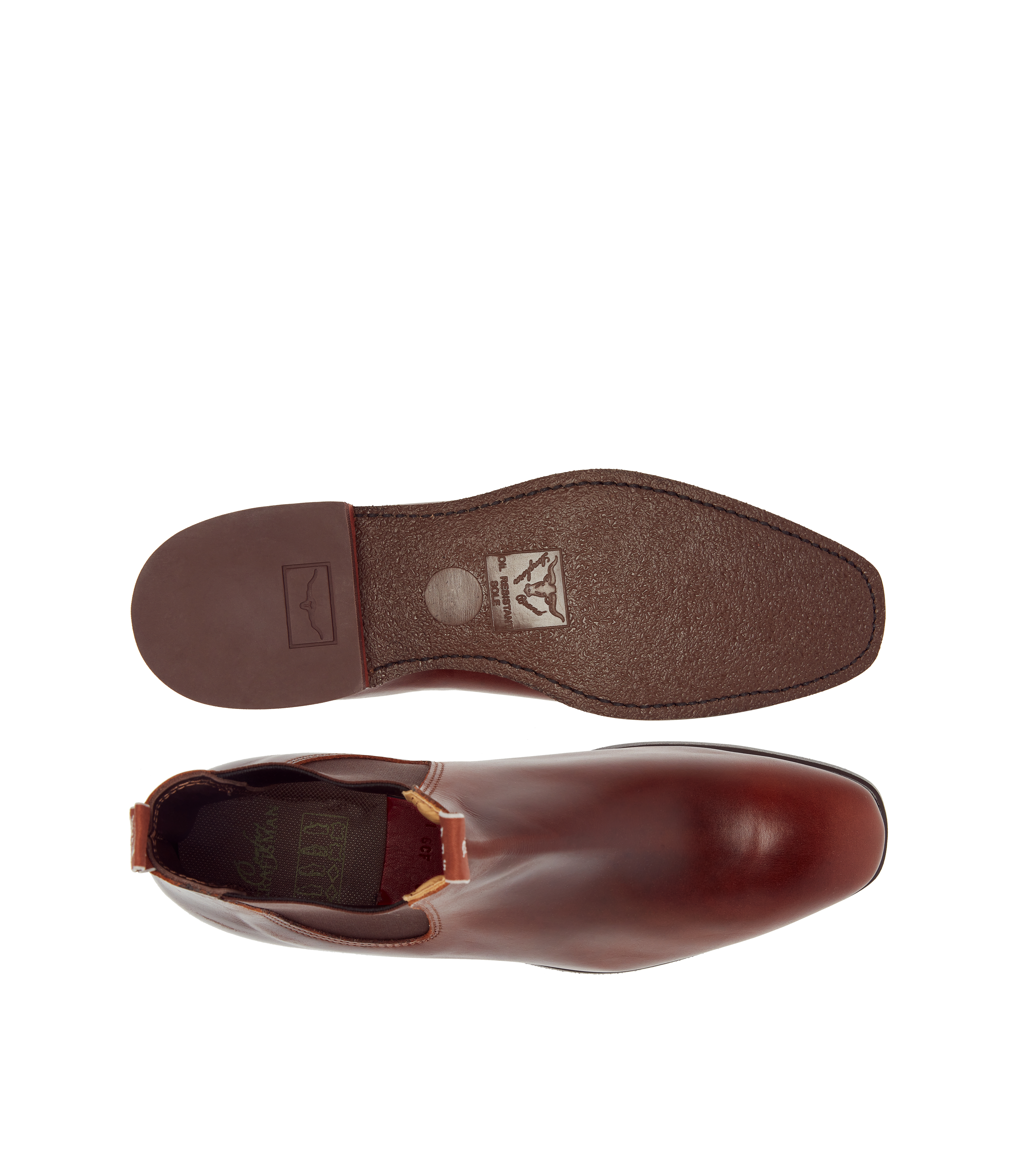 Craftsman boot mid brown pull-up leather