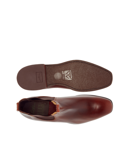 Craftsman boot mid brown pull-up leather