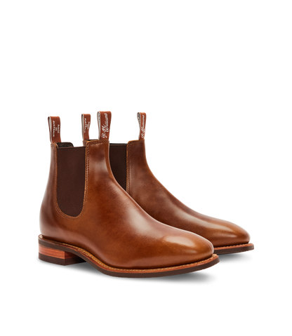 Craftsman boot caramel pull-up leather