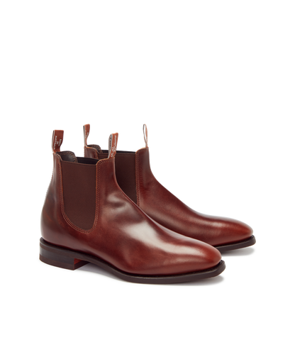 Craftsman boot mid brown pull-up leather