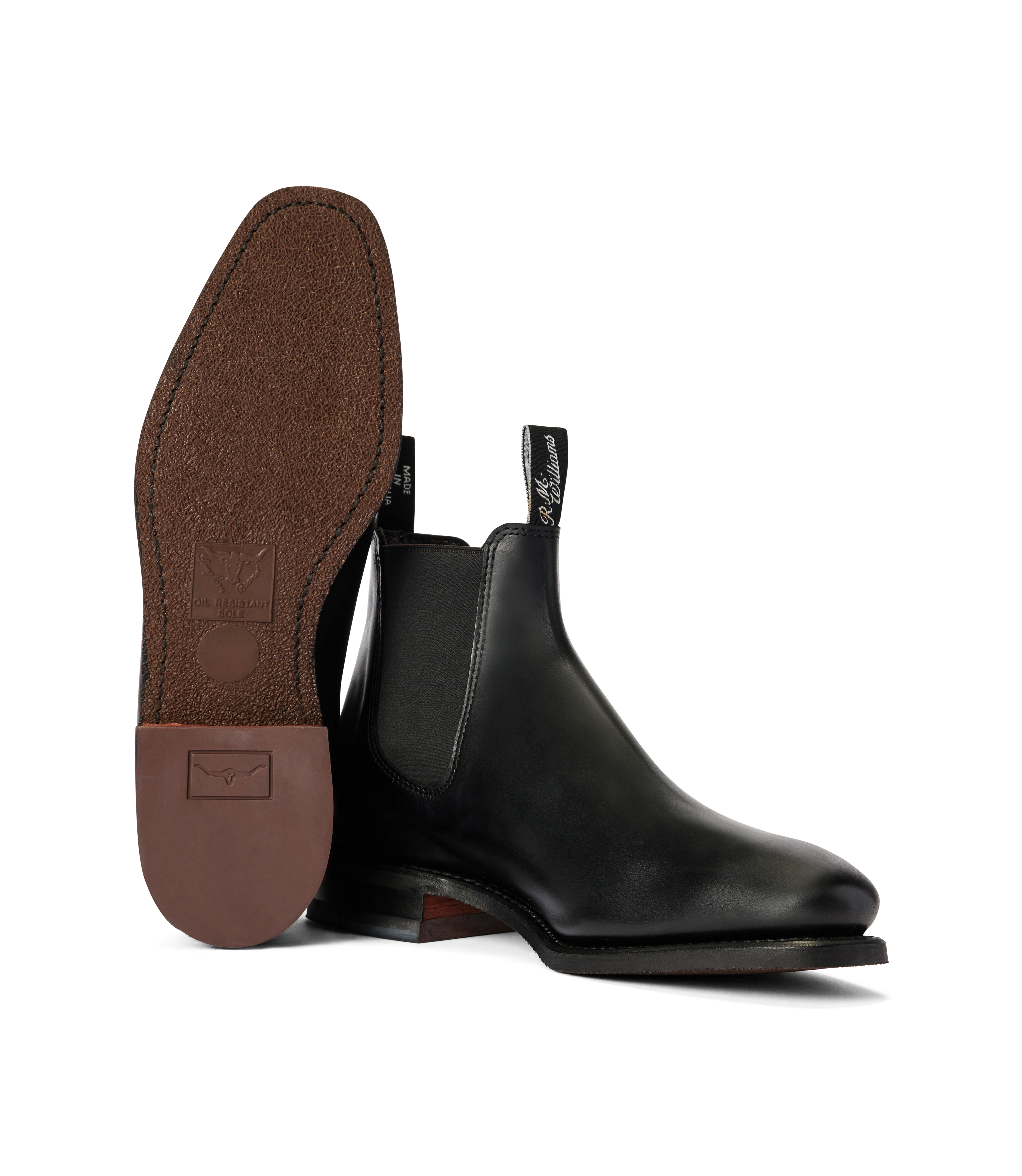 Craftsman boot ebony pull-up leather