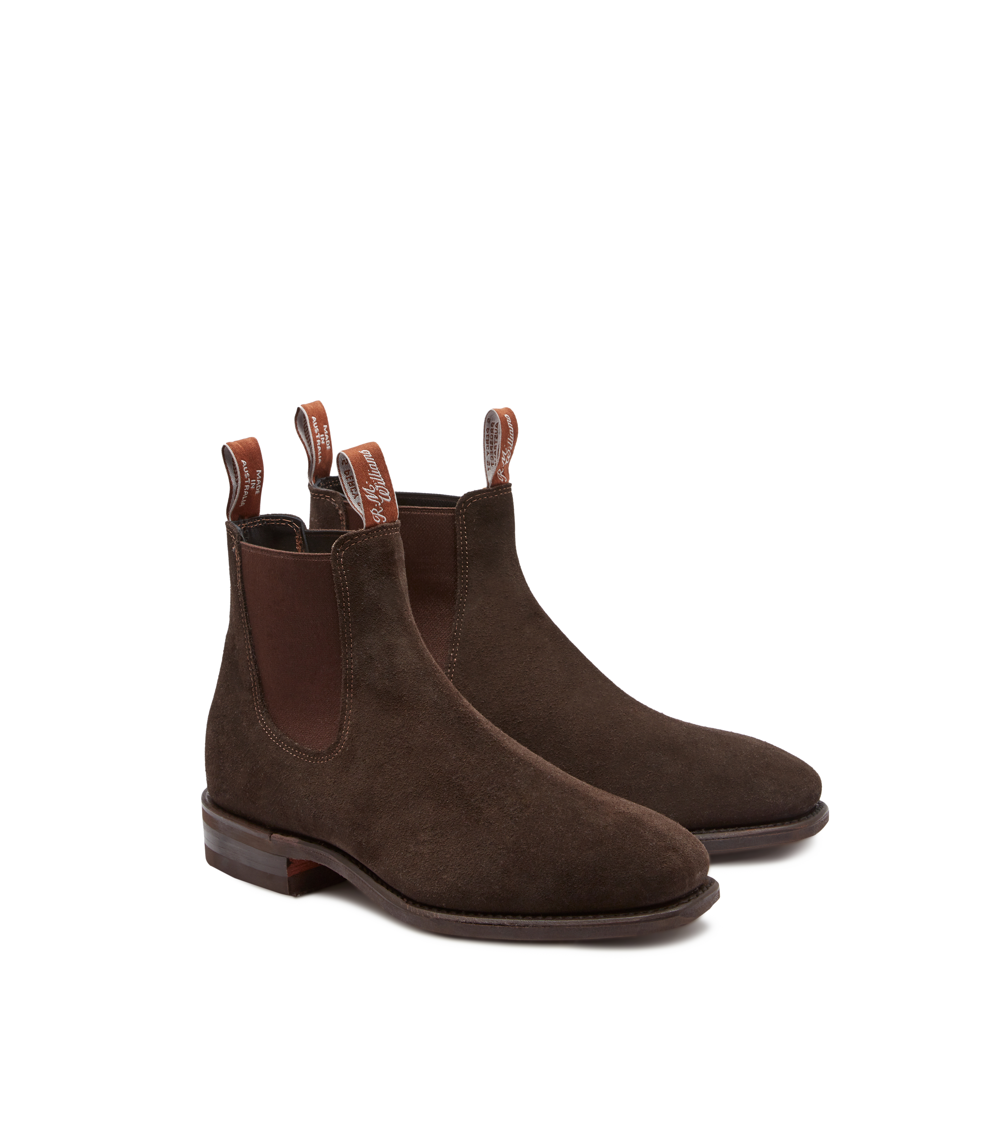 Craftsman boot chocolate suede leather
