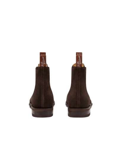 Craftsman boot chocolate suede leather