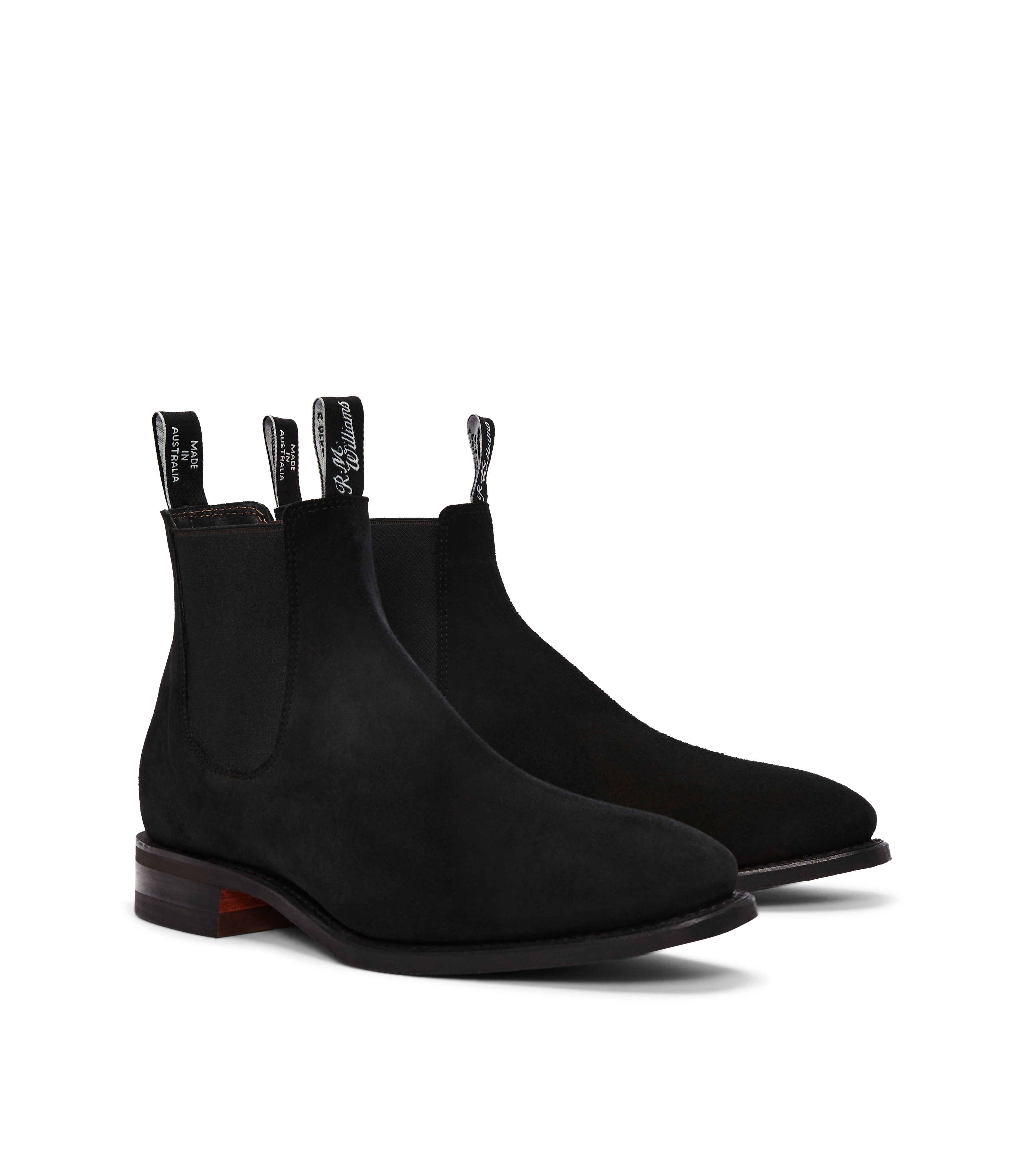 Craftsman boot black suede leather