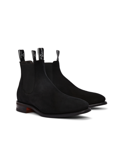 Craftsman boot black suede leather