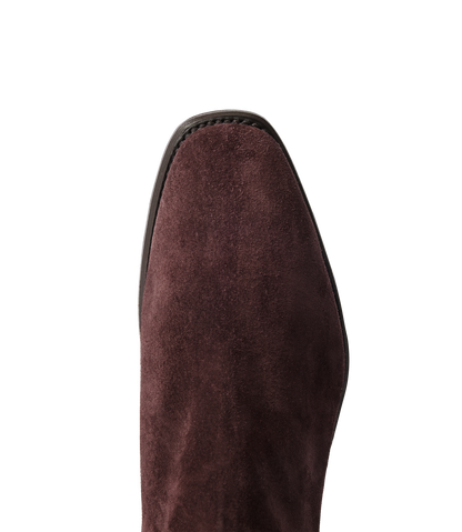 Heritage Craftsman boot blackberry suede leather