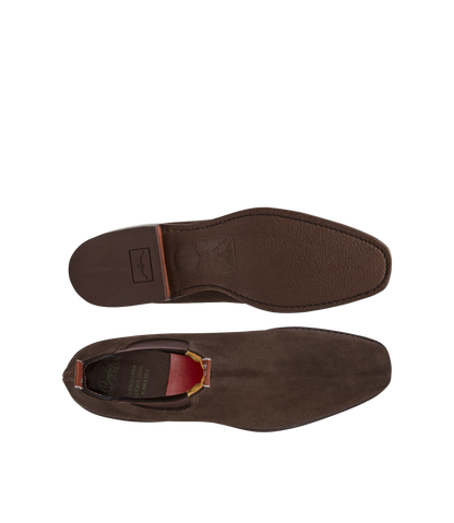 Craftsman boot chocolate suede leather