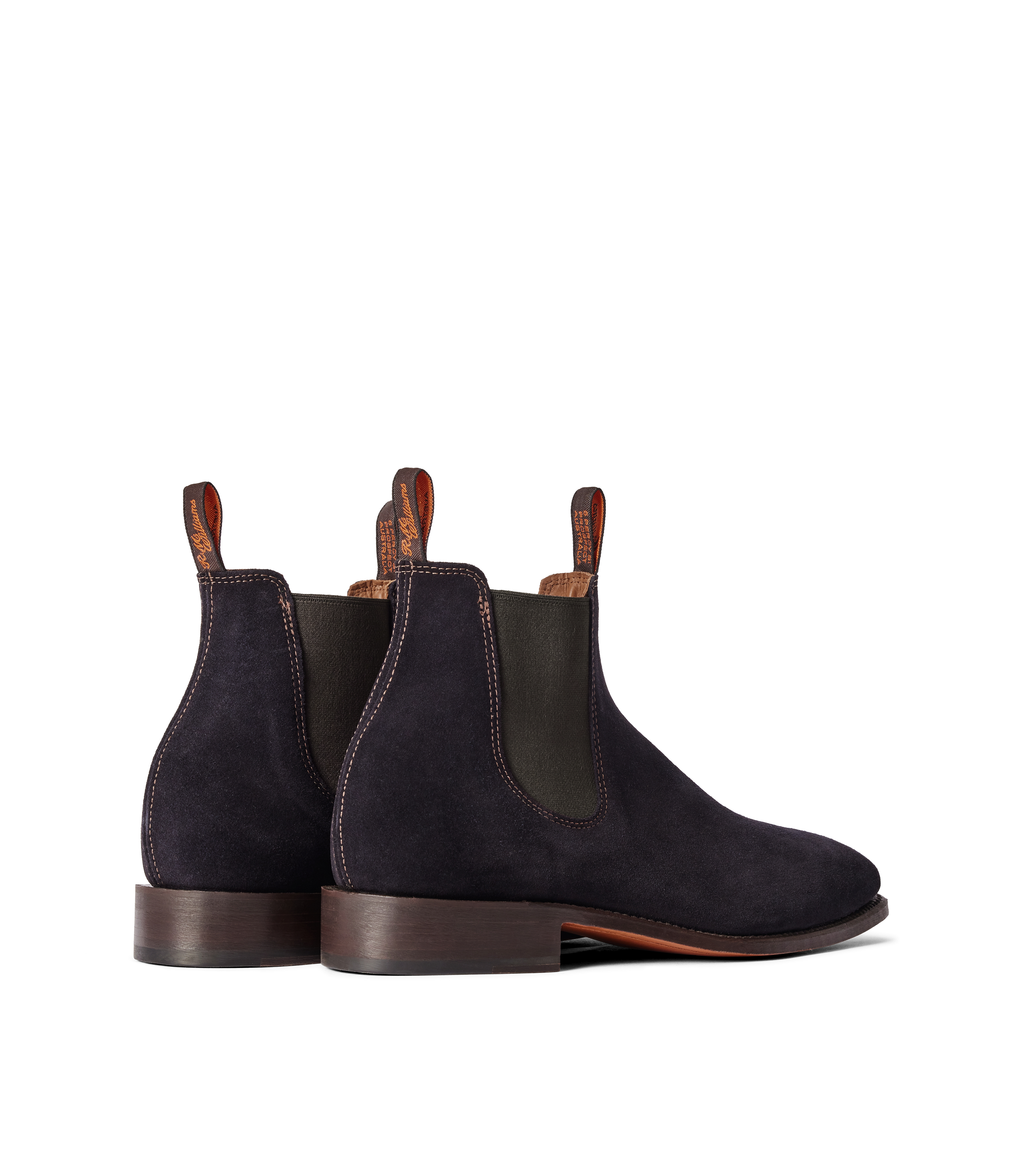 Heritage Craftsman boot dark navy suede leather