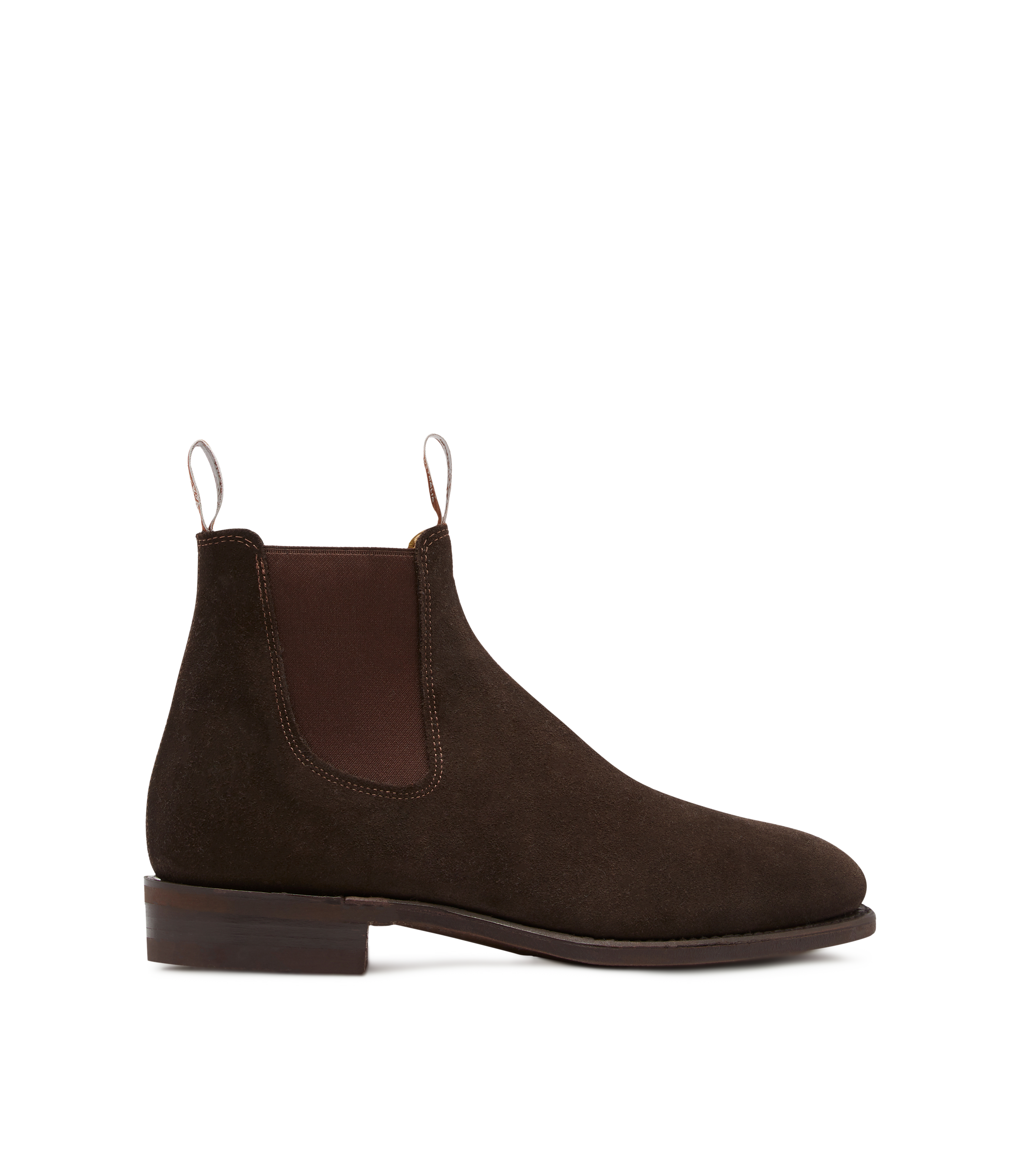 Craftsman boot chocolate suede leather