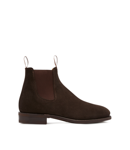 Craftsman boot chocolate suede leather