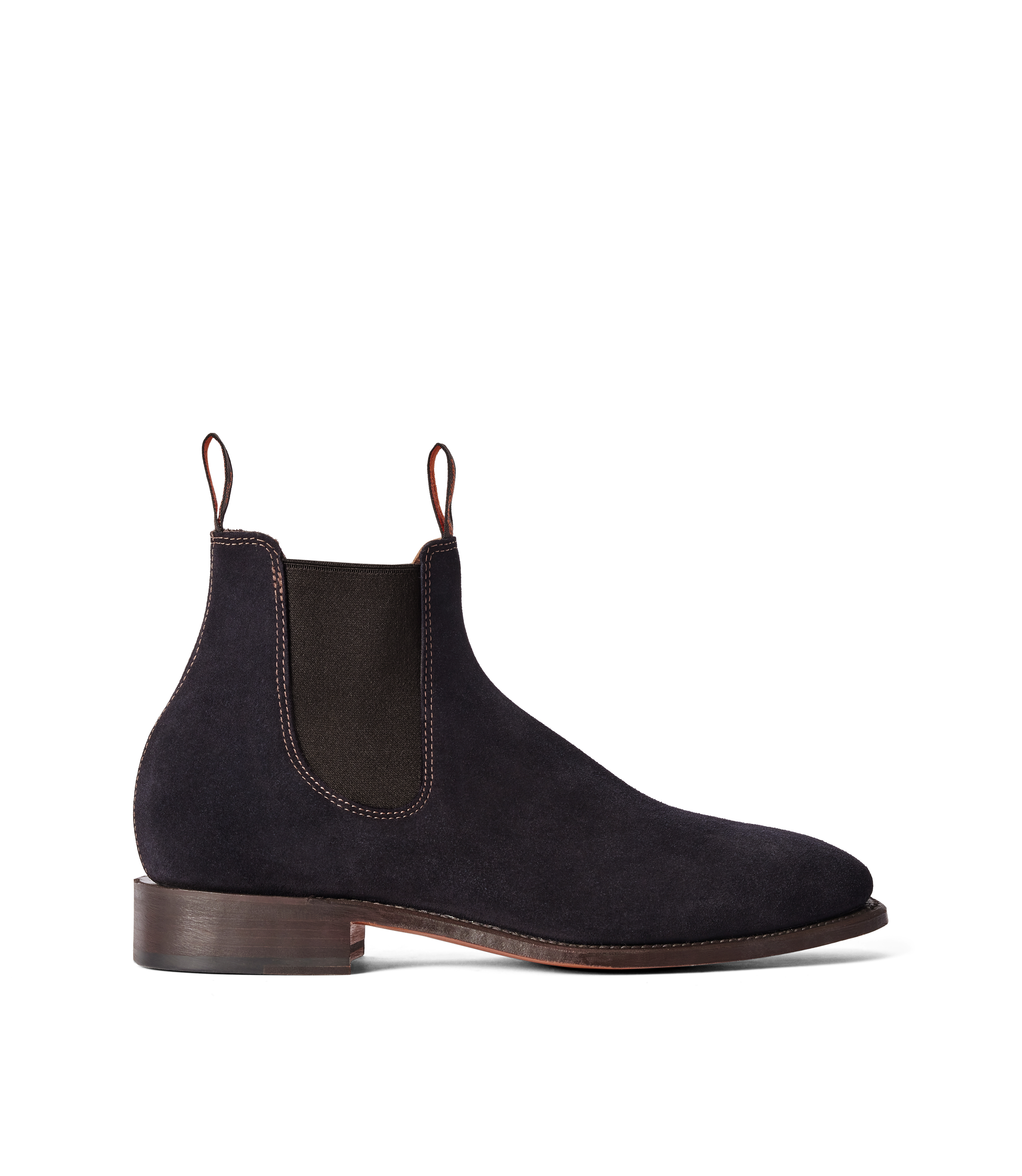 Heritage Craftsman boot dark navy suede leather