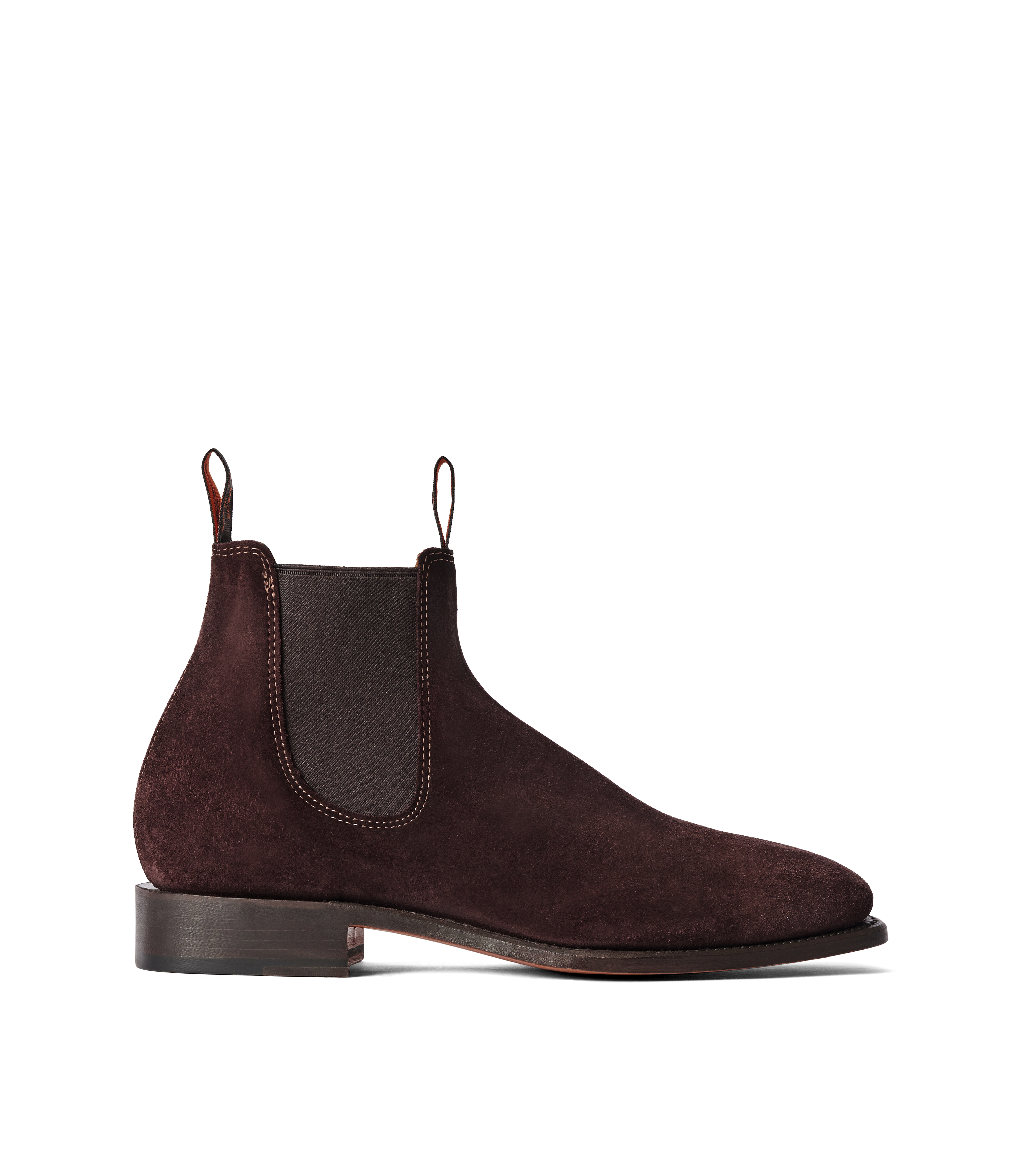 Heritage Craftsman boot blackberry suede leather