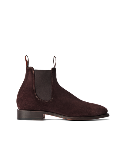 Heritage Craftsman boot blackberry suede leather