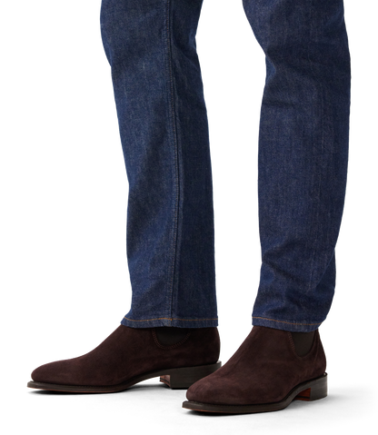 Heritage Craftsman boot blackberry suede leather