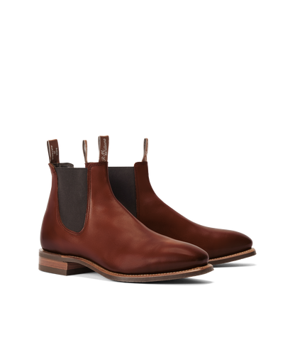 Craftsman boot dark tan burnished leather