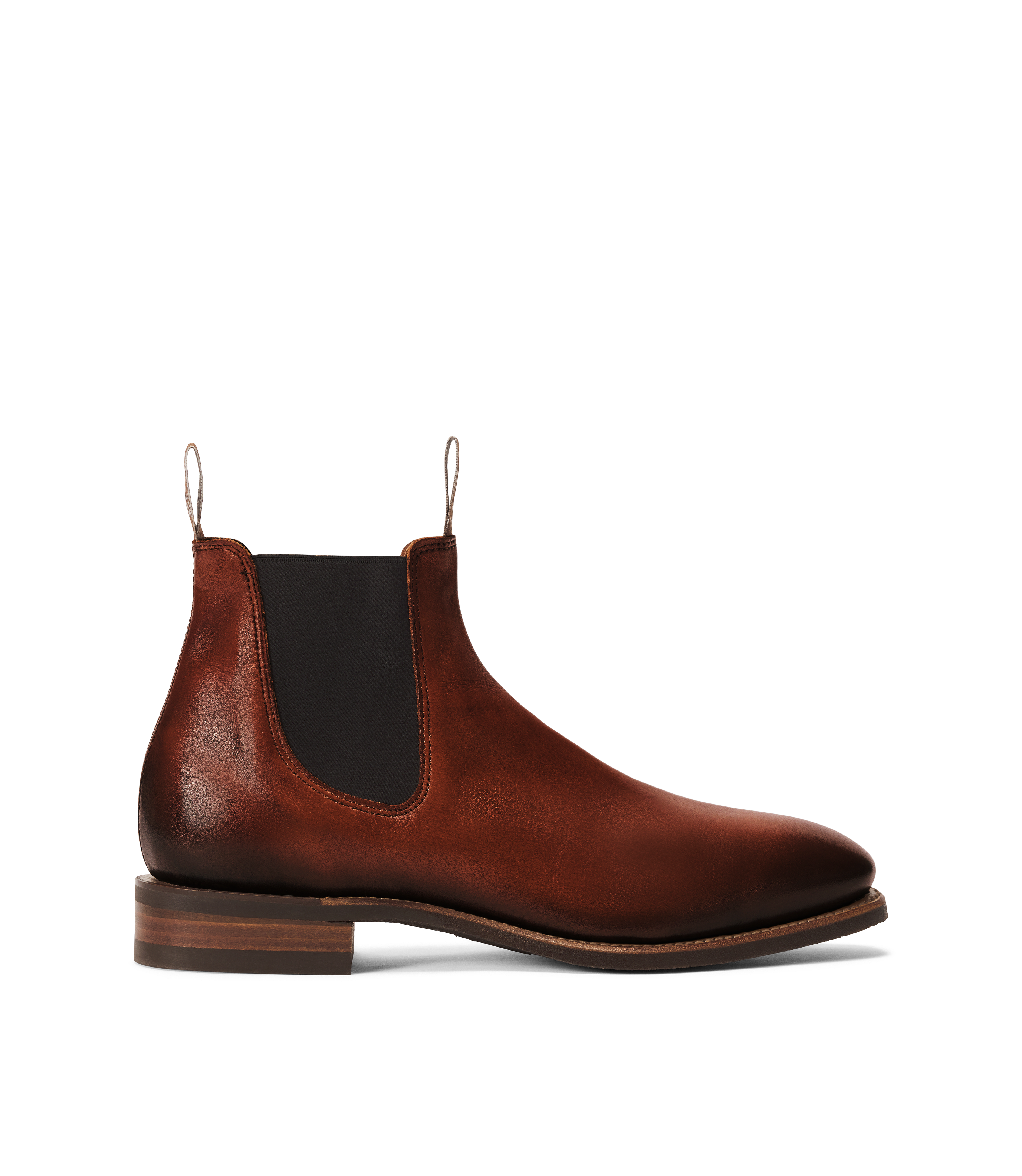 Craftsman boot dark tan burnished leather