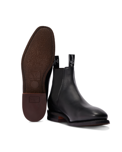 Craftsman boot black yearling leather