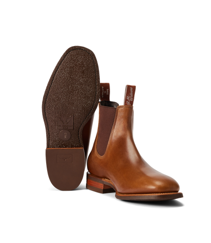 Tambo boot caramel pull-up leather