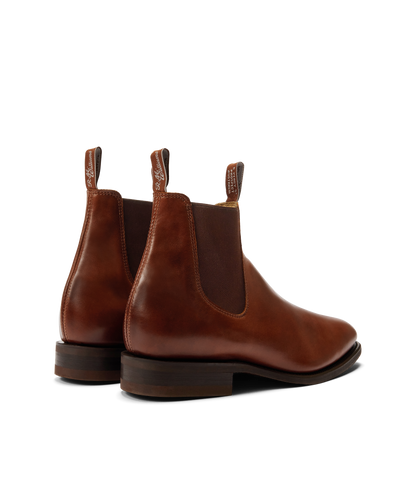 Tambo boot mid brown pull-up leather