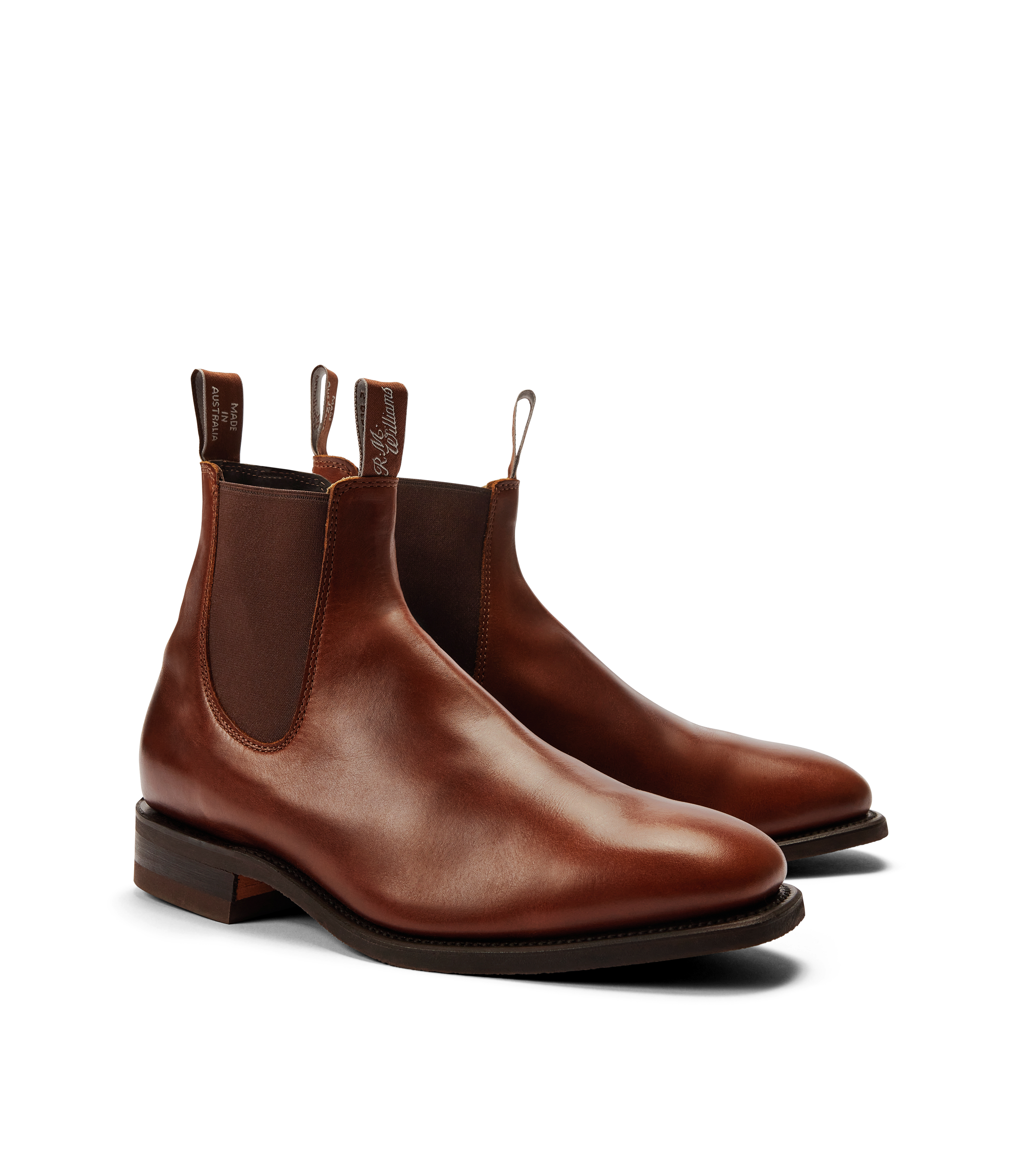 Tambo boot mid brown pull-up leather