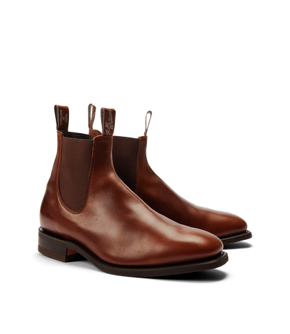 Tambo boot mid brown pull-up leather