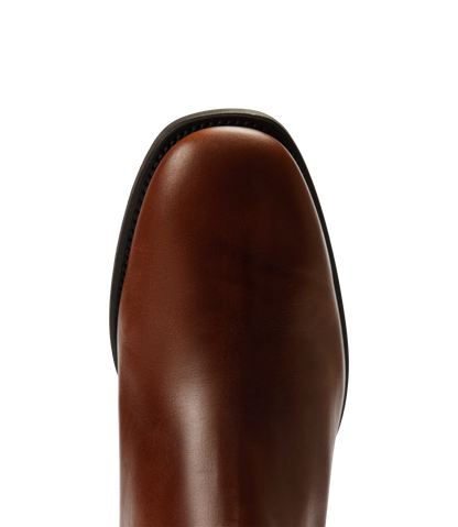 Tambo boot mid brown pull-up leather
