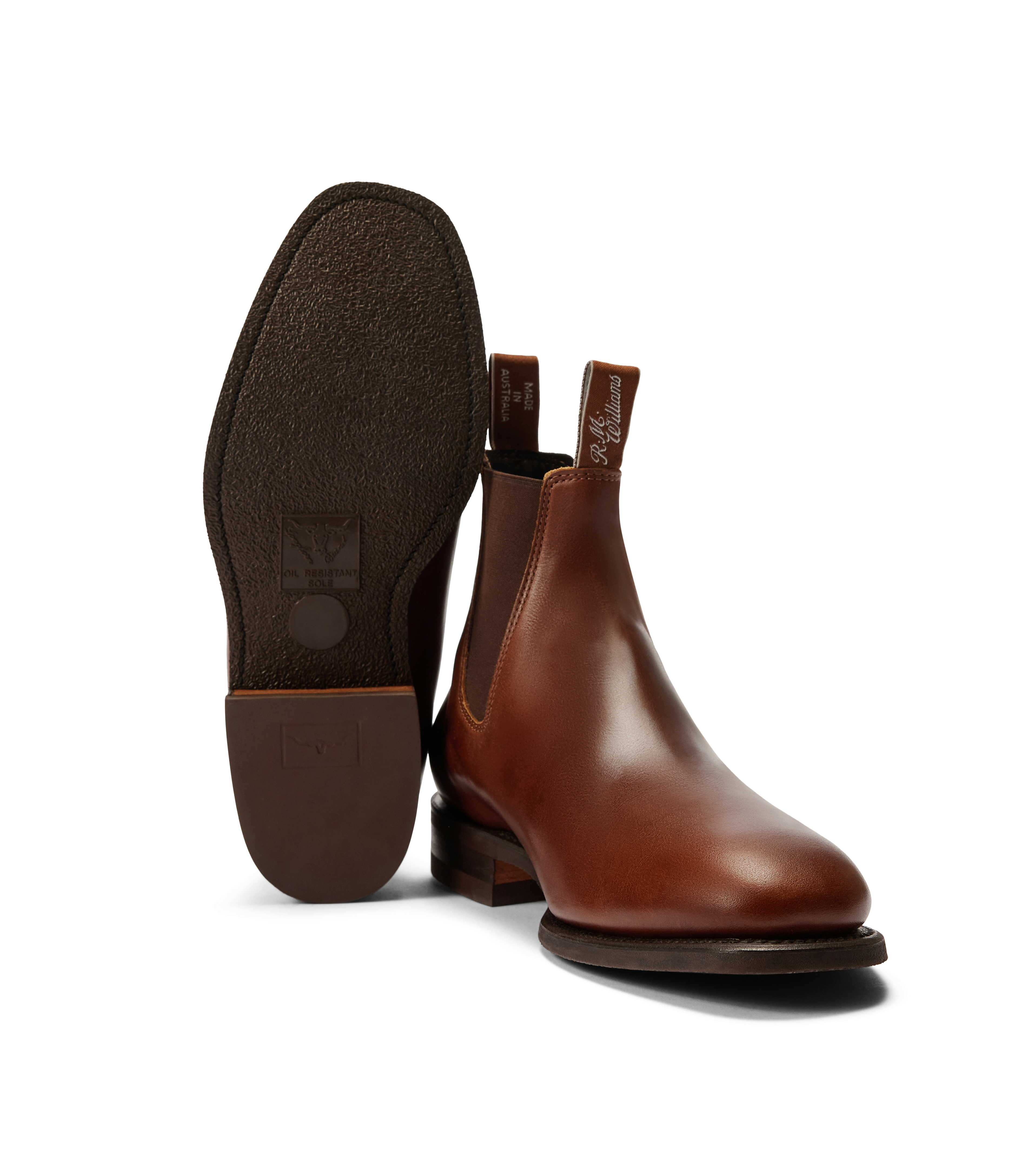 Tambo boot mid brown pull-up leather