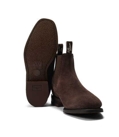 Tambo boot chocolate suede leather