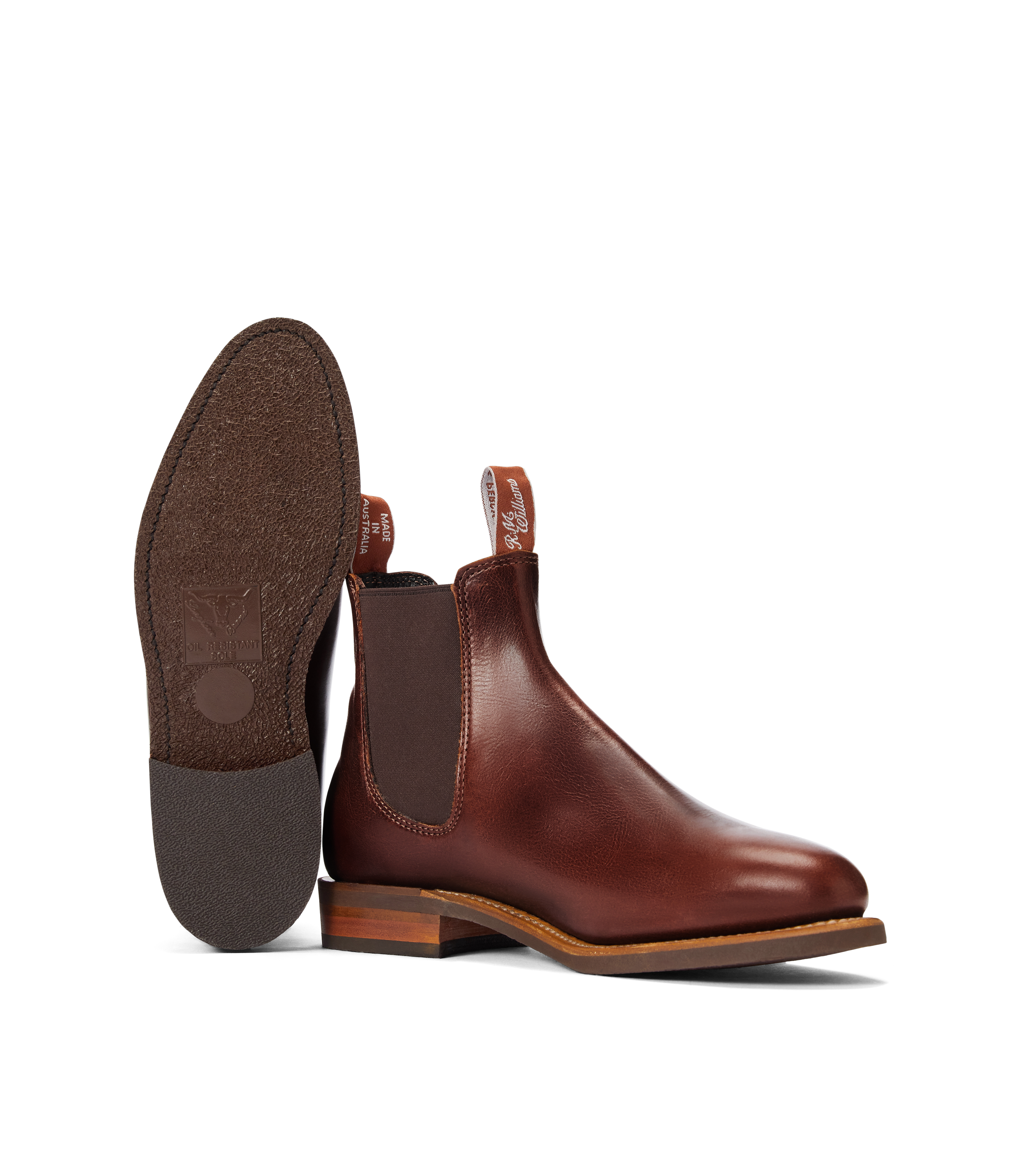 Moriarty boot mid brown pull-up leather
