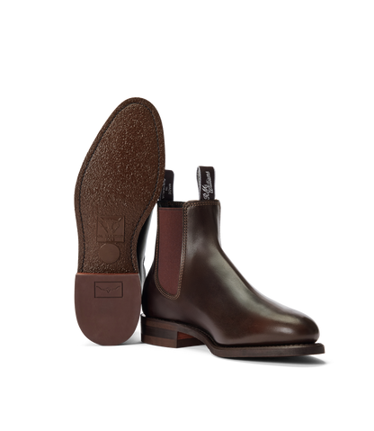 Macquarie boot chocolate pull-up leather
