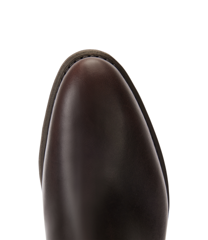 Moriarty boot chocolate pull-up leather