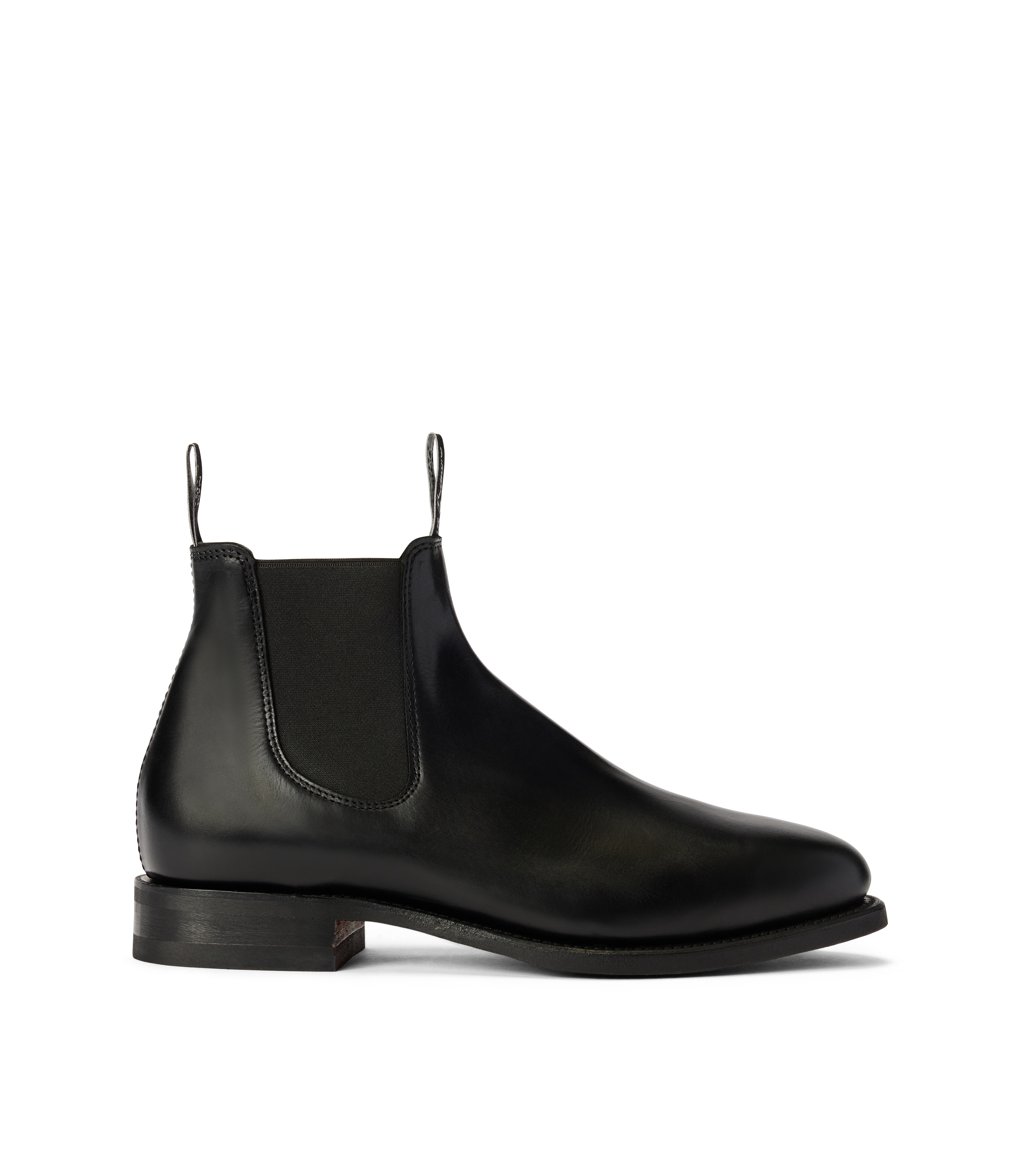 Macquarie boot black pull-up leather