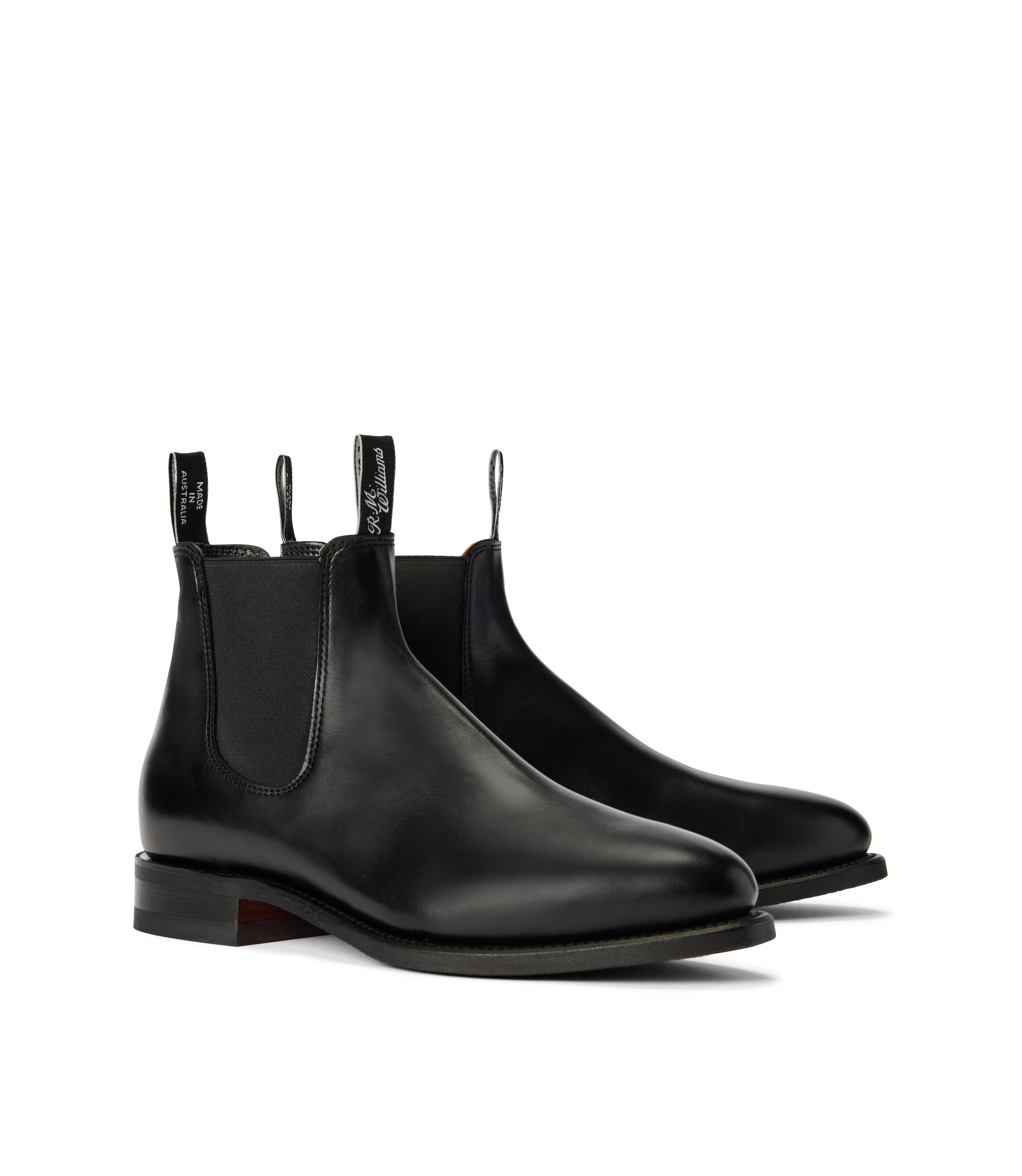 Macquarie boot black pull-up leather