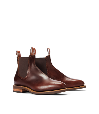 Moriarty boot mid brown pull-up leather