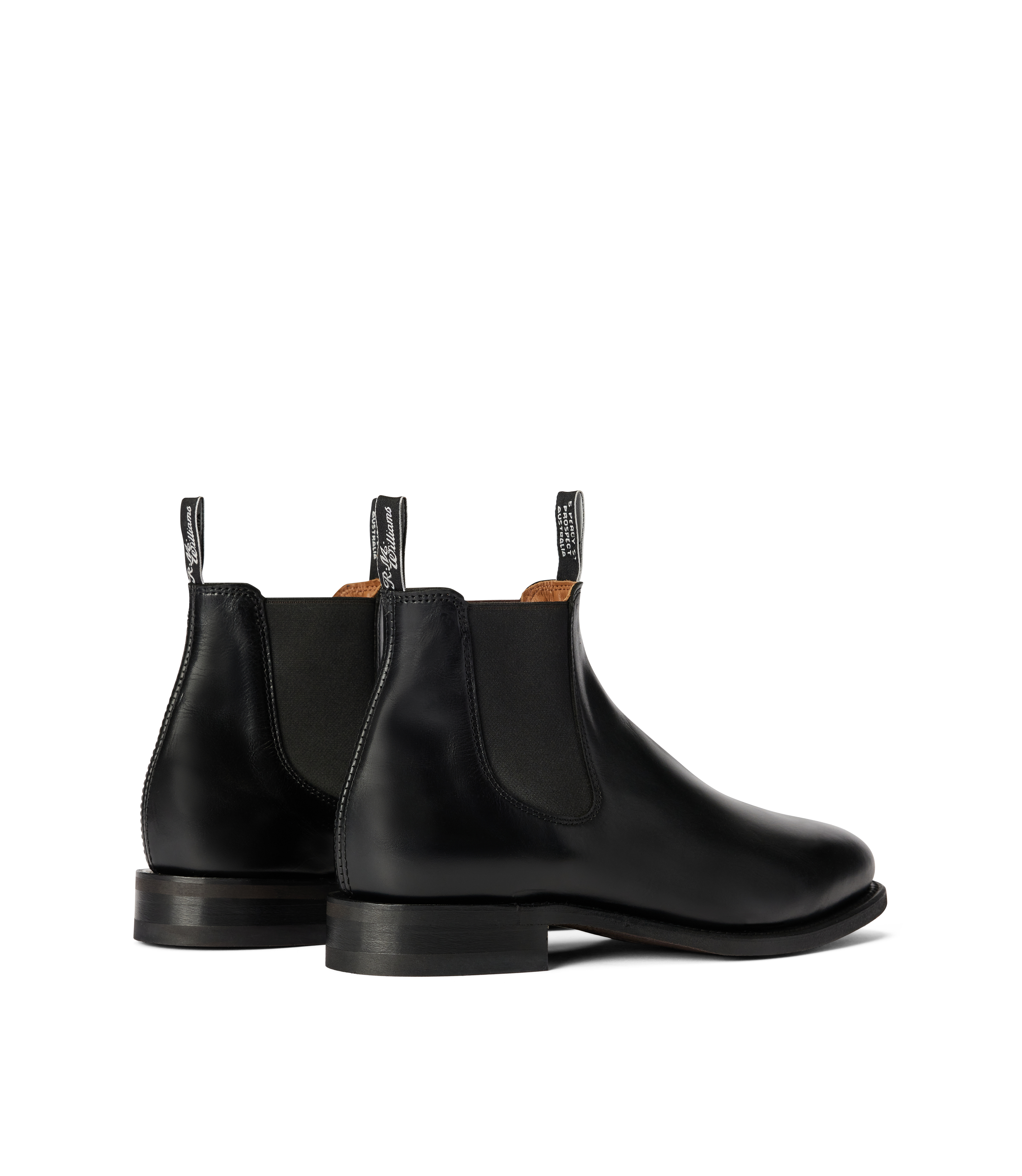 Macquarie boot black pull-up leather