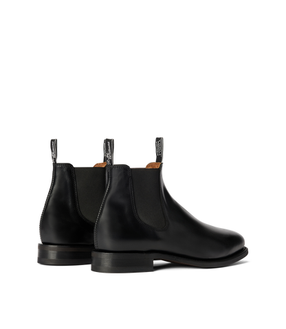 Macquarie boot black pull-up leather