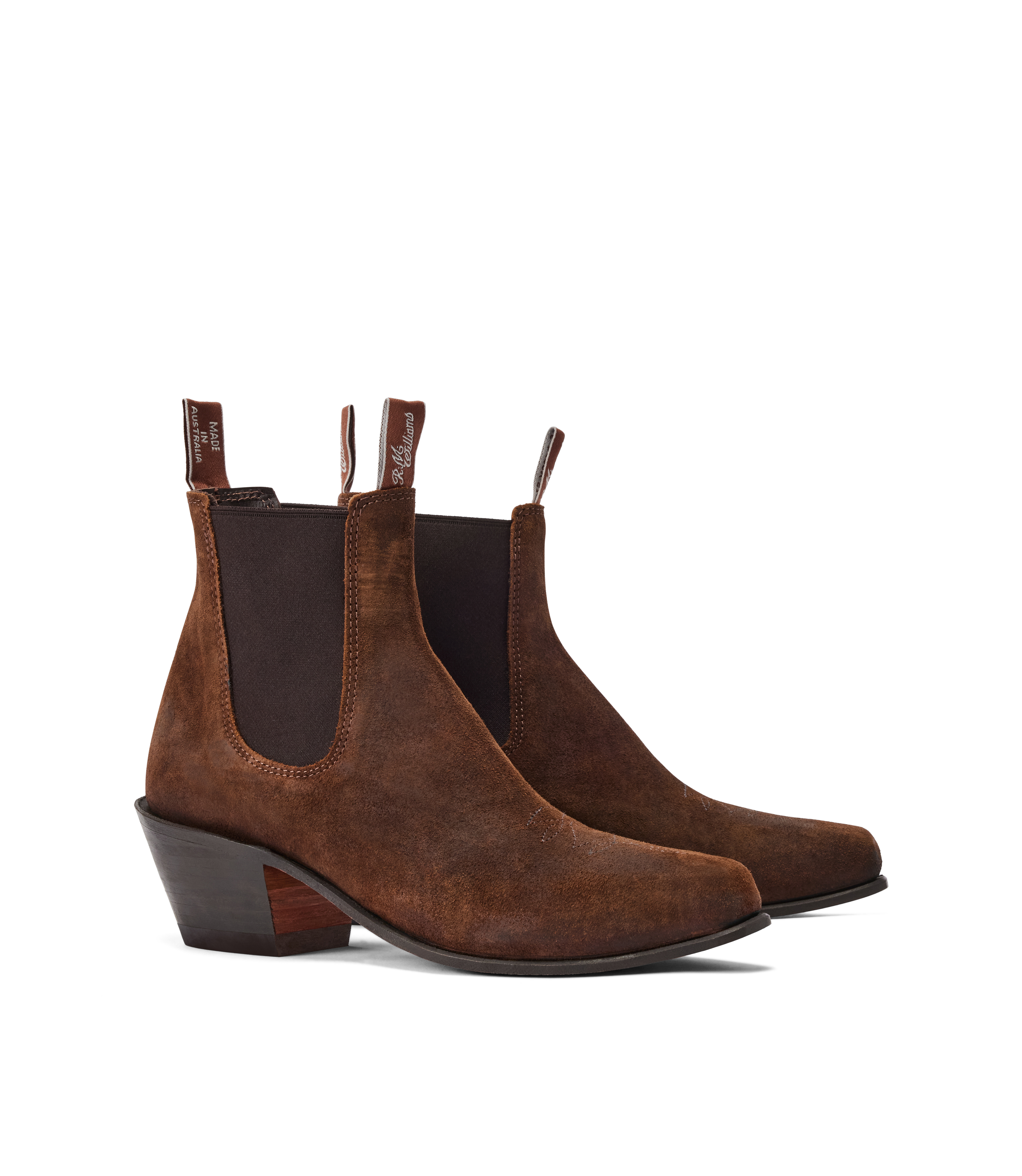 Santa Fe boot ginger waxed suede leather