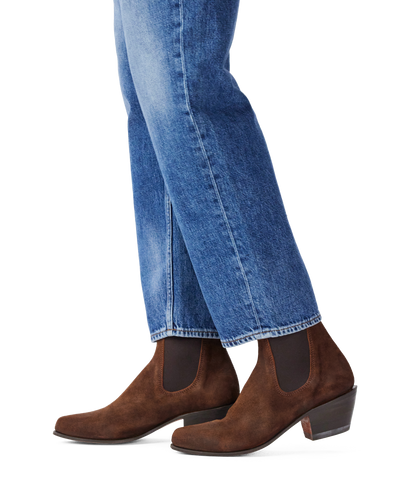 Santa Fe boot ginger waxed suede leather