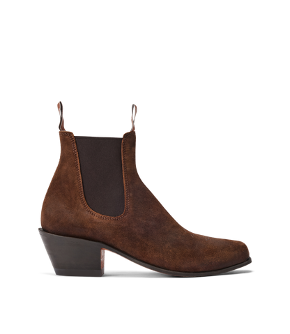 Santa Fe boot ginger waxed suede leather