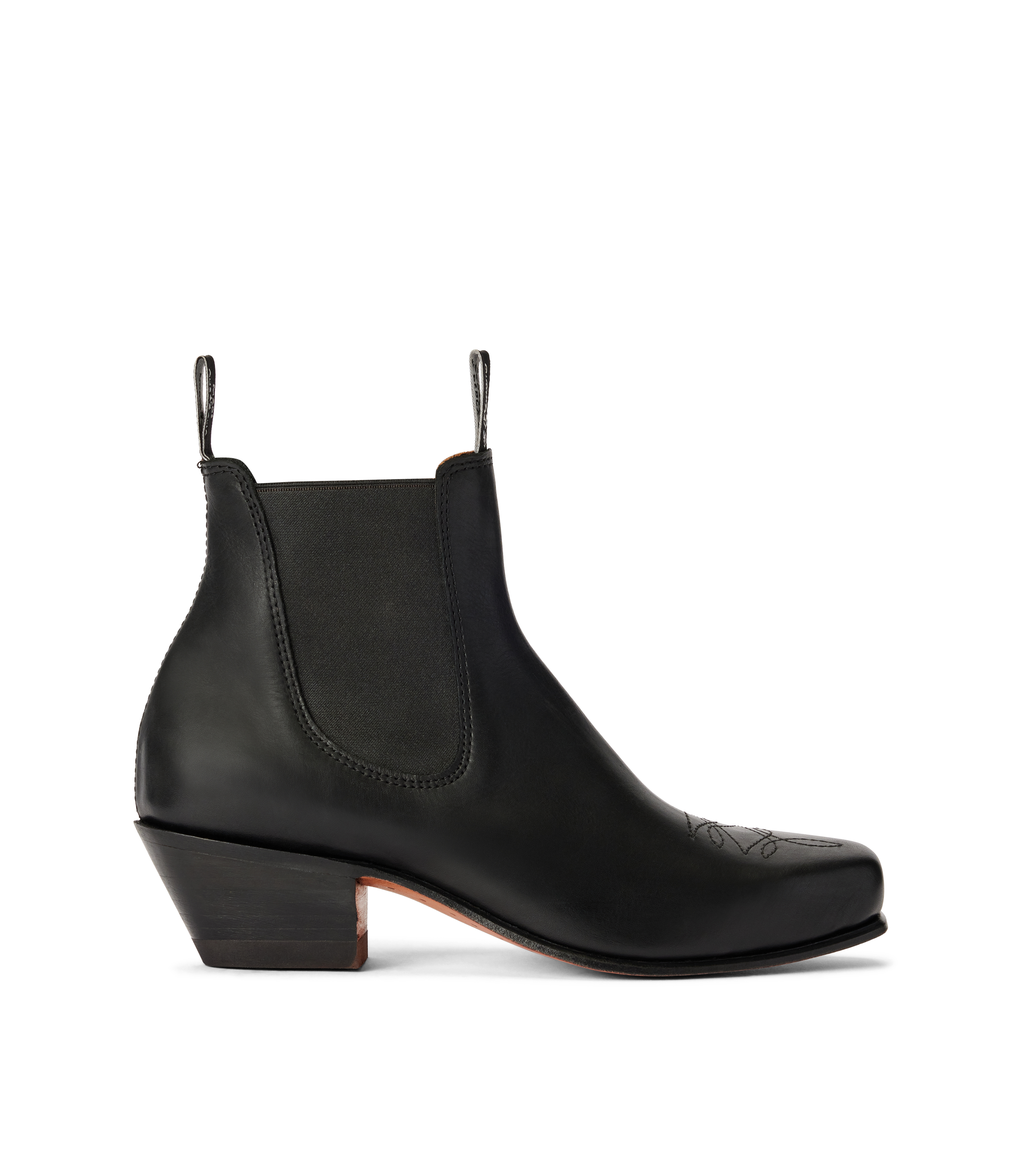 Santa Fe boot black aniline leather