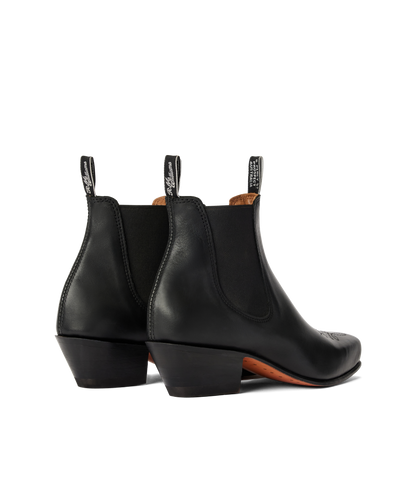 Santa Fe boot black aniline leather