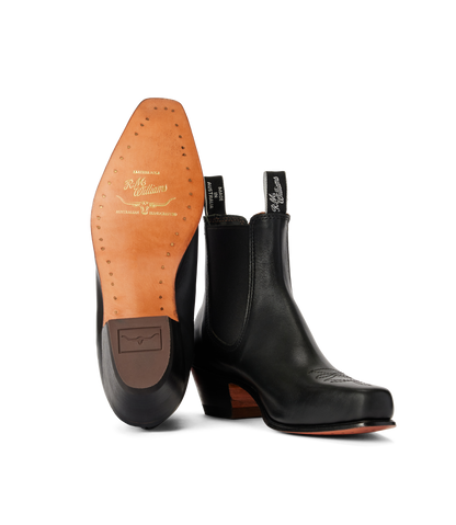 Santa Fe boot black aniline leather