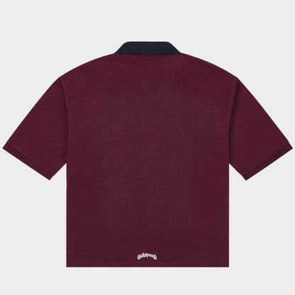 Godspeed Victor Minimal Crest Polo (Burgundy / Navy)