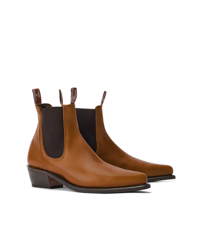 Millicent boot tan pull-up leather