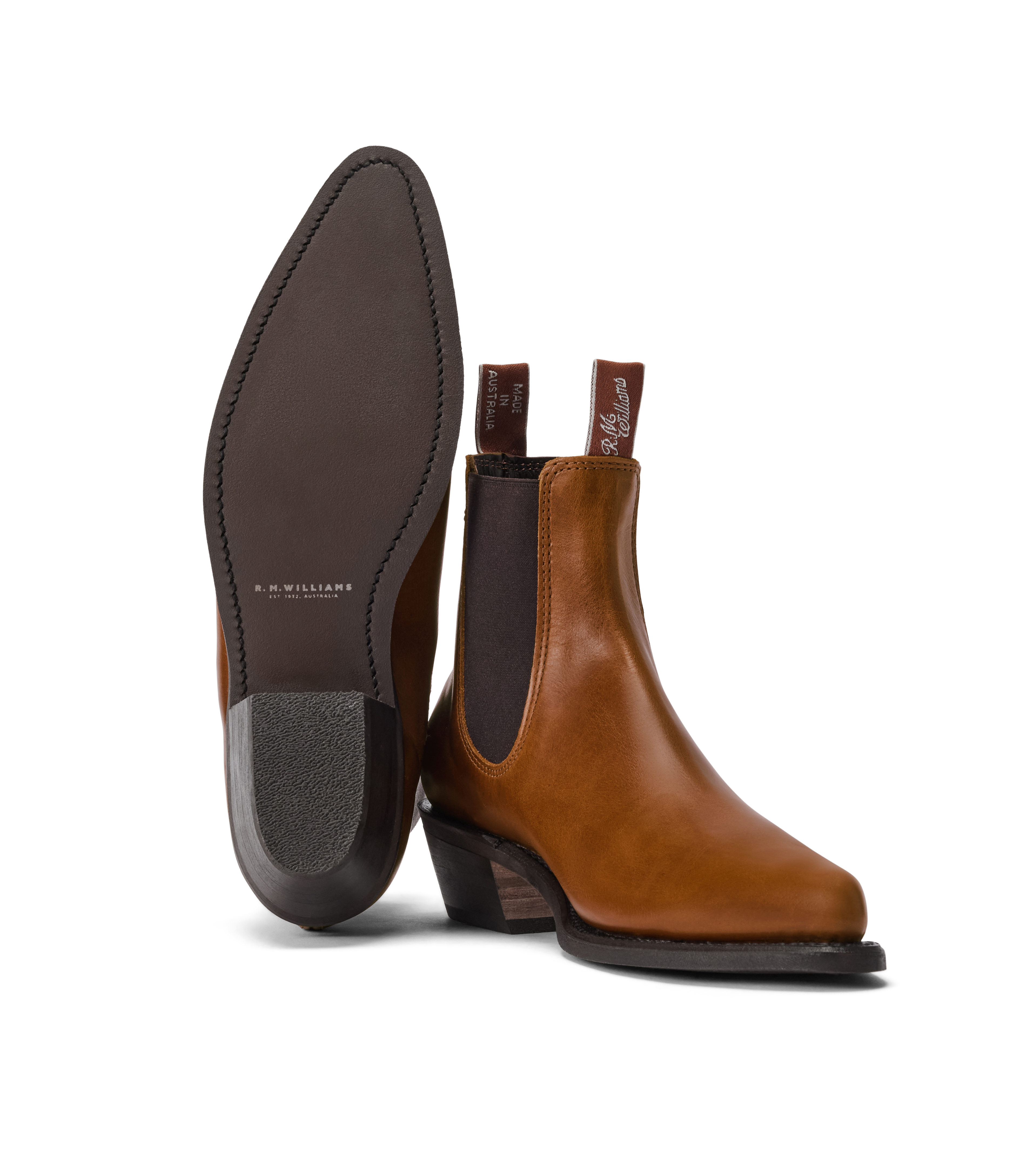 Millicent boot tan pull-up leather