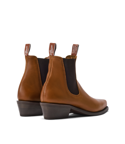 Millicent boot tan pull-up leather
