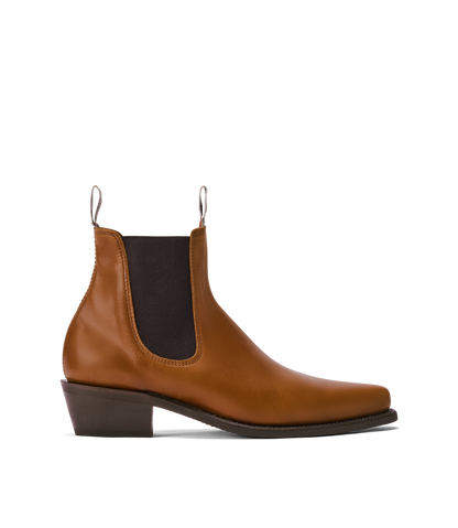 Millicent boot tan pull-up leather